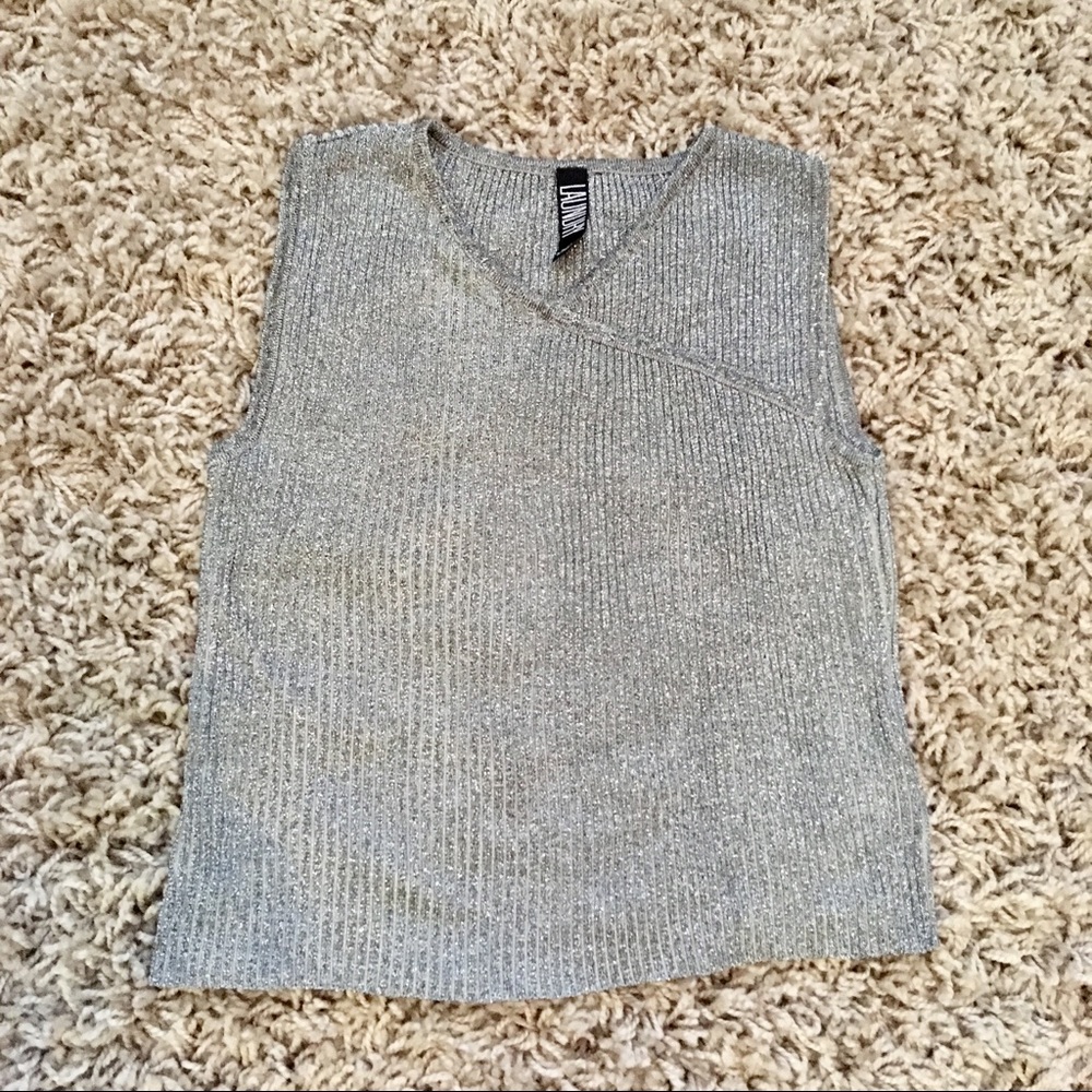 Laundry silver vintage 90s crop metallic New Years